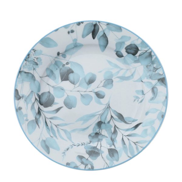 Piatto dessert in porcellana Botanic blu Hervit