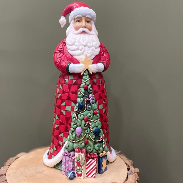 Babbo Natale con albero di Natale Jim Shore