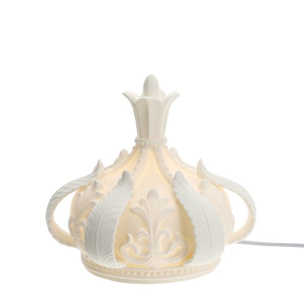 Lampada Corona in porcellana bianca Hervit